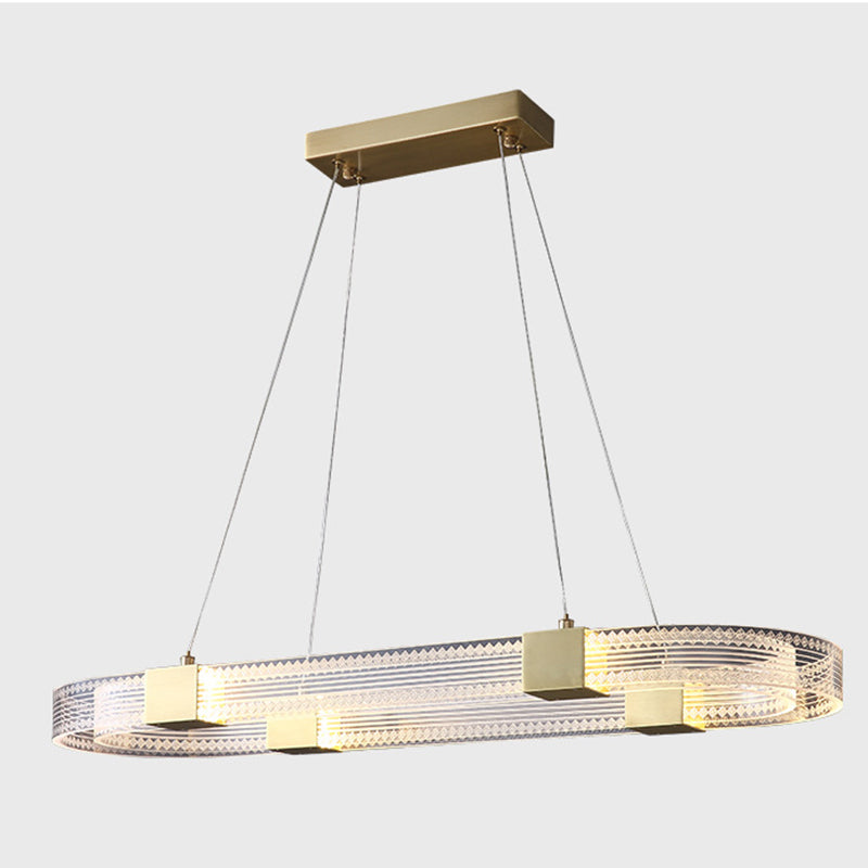 8 Luci d'oro a ciondolo isola geometrica leggera Luci dell'isola in metallo moderno in oro