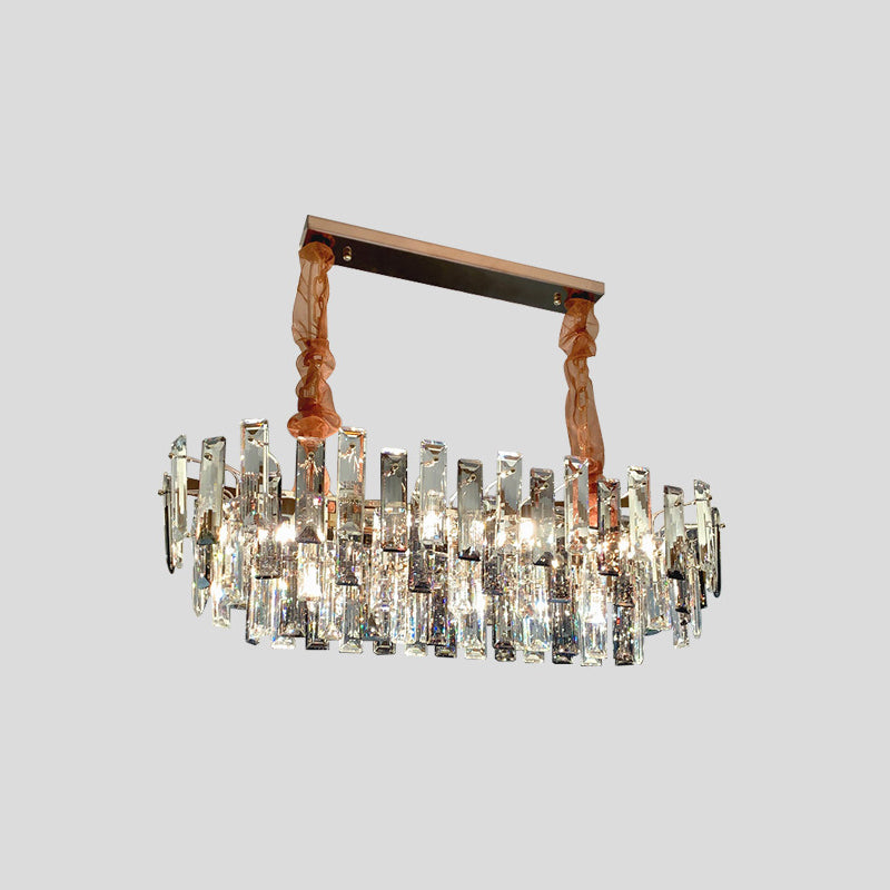 Luci d'isola geometrica cristallina Modern Lampadella 7 illuminazione isola luminosa in oro