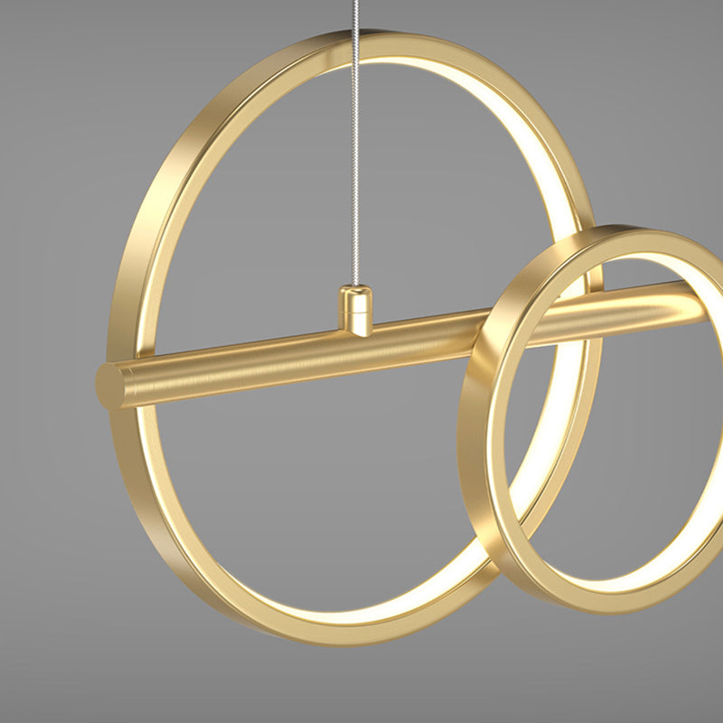 Modern Pendant Light Geometric Island Light Fixture Metal Island Lights in Gold