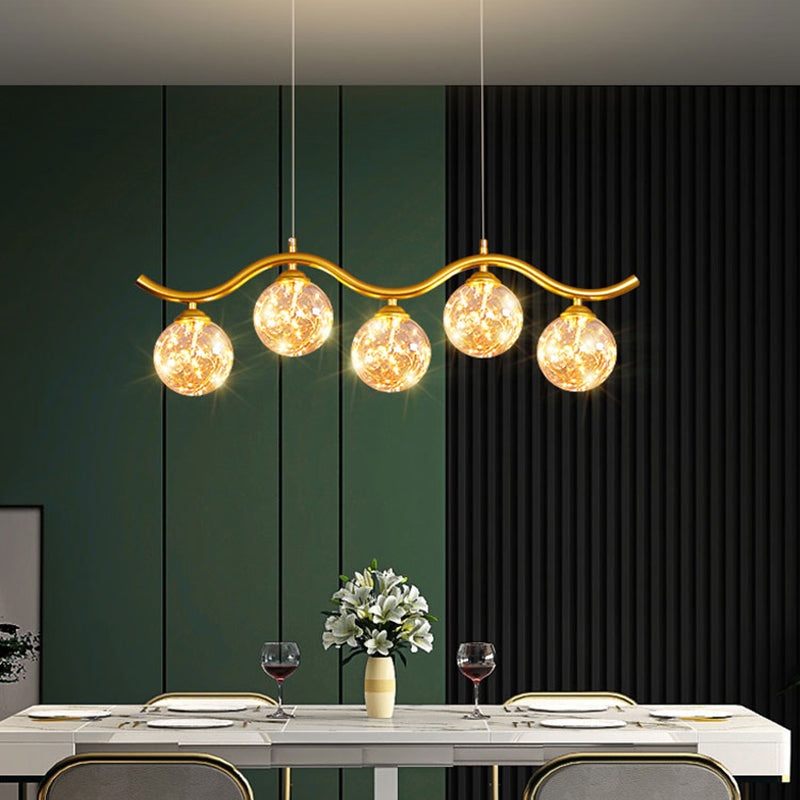 Modern Lighting Chandelier Globe Pendant Light 5 Light Metal Island Lights