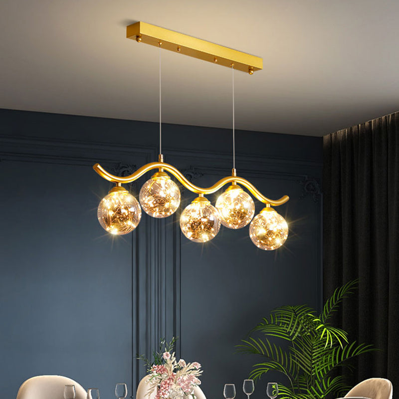 Modern Lighting Chandelier Globe Pendant Light 5 Light Metal Island Lights