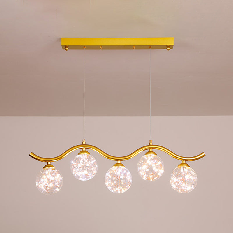 Modern Lighting Chandelier Globe Pendant Light 5 Light Metal Island Lights