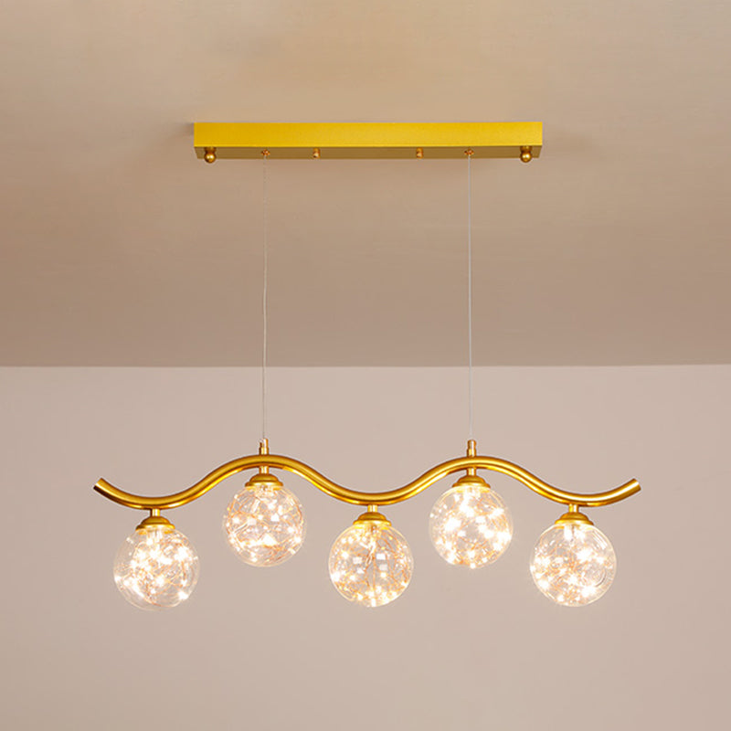 Modern Lighting Chandelier Globe Pendant Light 5 Light Metal Island Lights