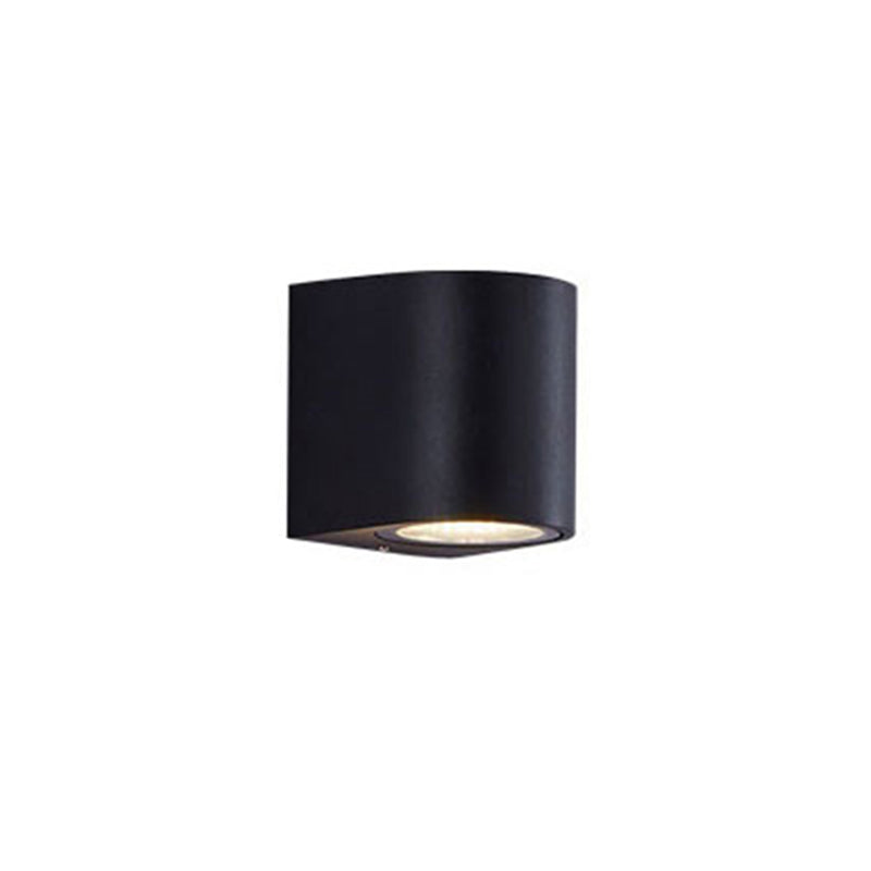 Geometric Shade Wall Lighting Modern Style Metal 1 Light Sconce Light in Black