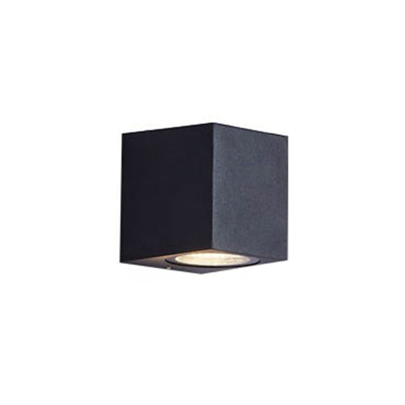 Geometric Shade Wall Lighting Modern Style Metal 1 Light Sconce Light in Black