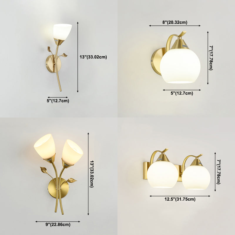 Unico illuminazione da parete in stile moderno in stile moderno 2 luci luci sconde in oro