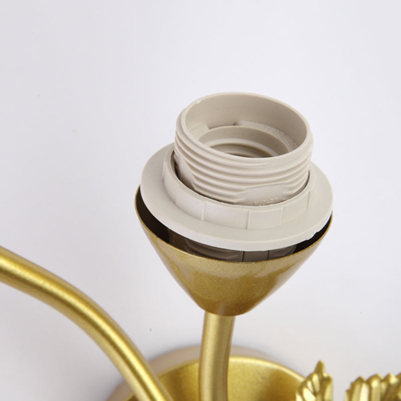 Unico illuminazione da parete in stile moderno in stile moderno 2 luci luci sconde in oro