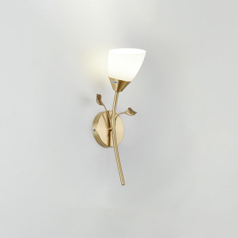 Unico illuminazione da parete in stile moderno in stile moderno 2 luci luci sconde in oro