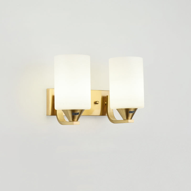 Unico illuminazione da parete in stile moderno in stile moderno 2 luci luci sconde in oro