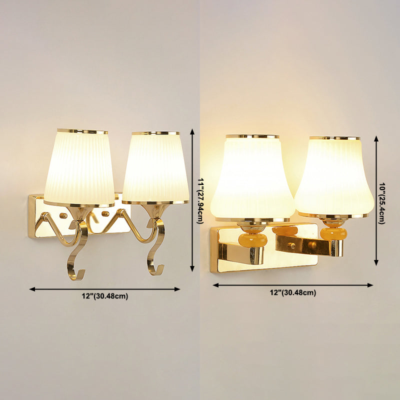 Iluminación de pared de sombra única luz de metal de estilo moderno para dormitorio de sala de estar