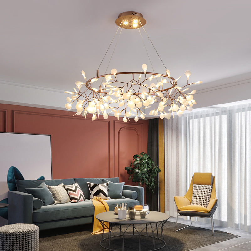 Large Modern Chandelier Orbicular Chandelier Lights Metal Orb Chandelier for Living Room