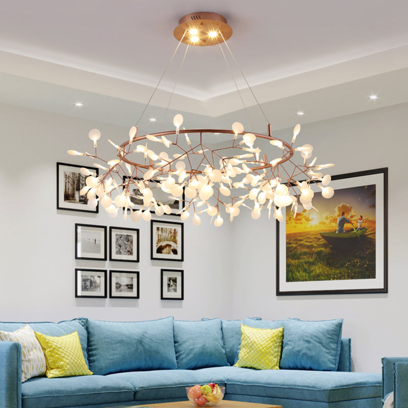 Large Modern Chandelier Orbicular Chandelier Lights Metal Orb Chandelier for Living Room