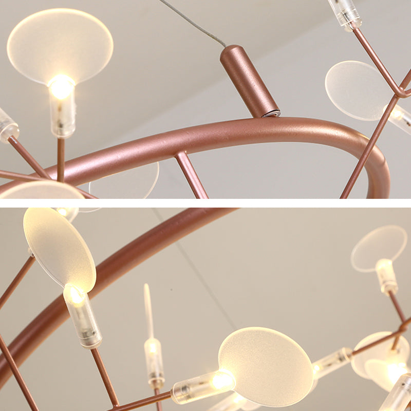 Large Modern Chandelier Orbicular Chandelier Lights Metal Orb Chandelier for Living Room