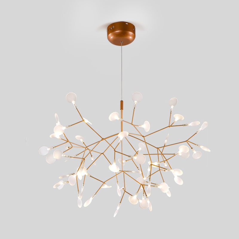 Candeliers modernos para accesorios de iluminación de araña redonda de vestíbulo con sombra acrílica