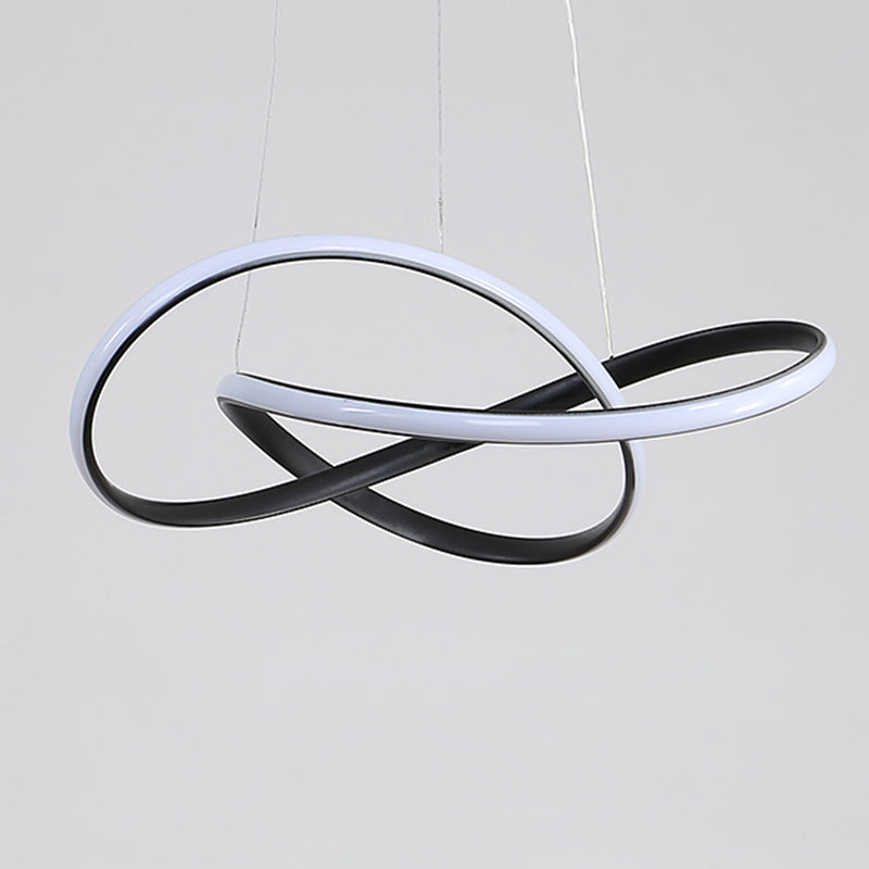 Modern Dining Room Lighting Twisted Turned Lighting Fishersts con ombra acrilica