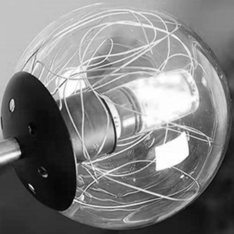 6-Lights Globe Glass Ceiling Light Simplicity Modern Style Flush Mount Light for Bedroom