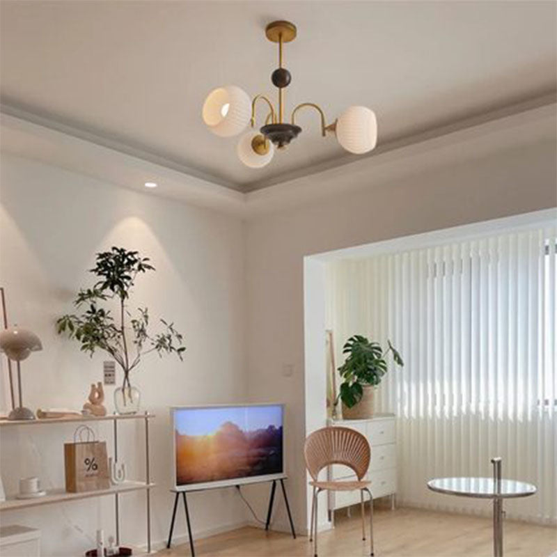 Luz de colgante de techo de lámpara geométrica Luces de lámpara de lámpara múltiple de estilo de metal moderno