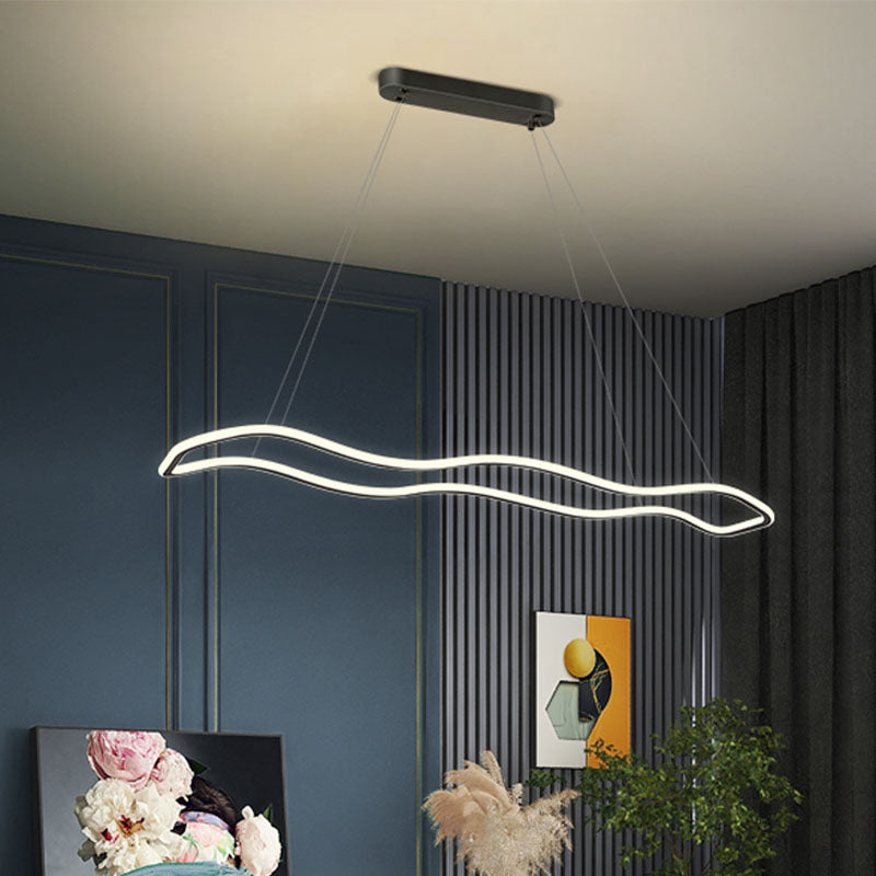 Wedelnde aufgehängte Beleuchtungsstoffe moderne Kronleuchter für Esszimmer Acryl