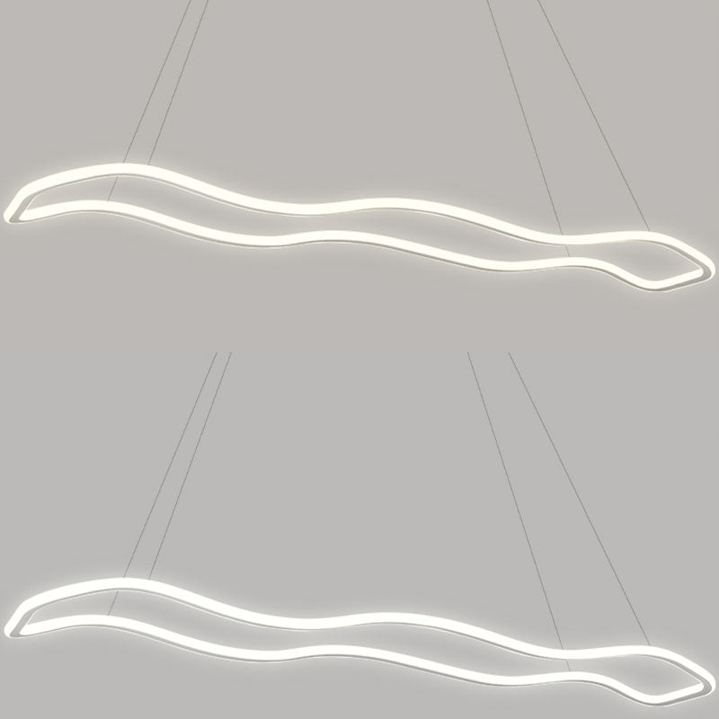 Wedelnde aufgehängte Beleuchtungsstoffe moderne Kronleuchter für Esszimmer Acryl