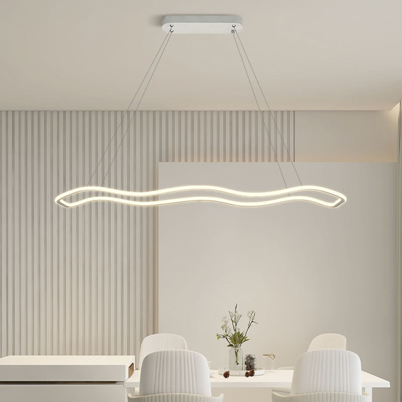 Wedelnde aufgehängte Beleuchtungsstoffe moderne Kronleuchter für Esszimmer Acryl