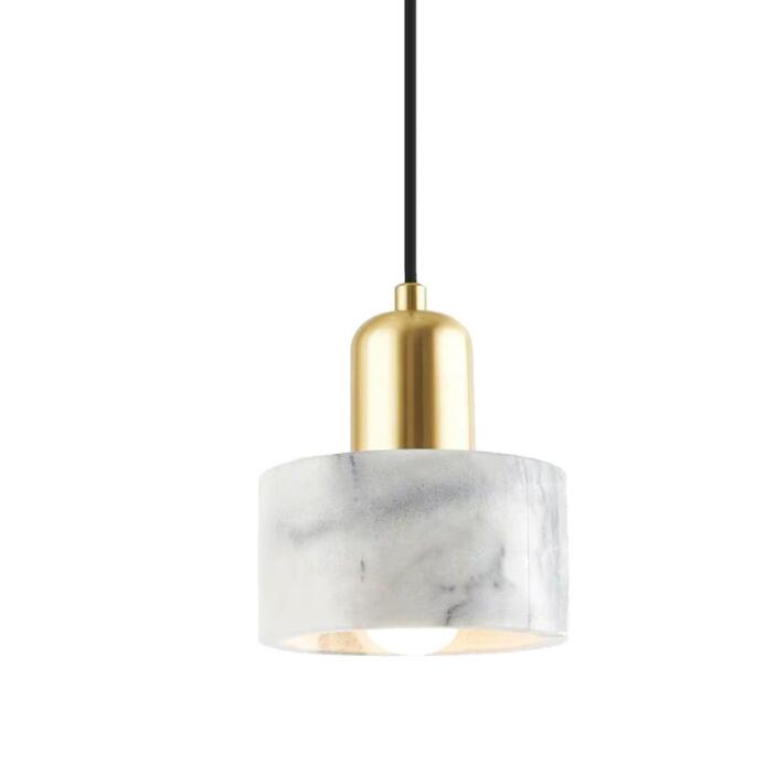 Nordic 1-Light Pendant Light, Minimalist Marble Hanging Light for Living Room