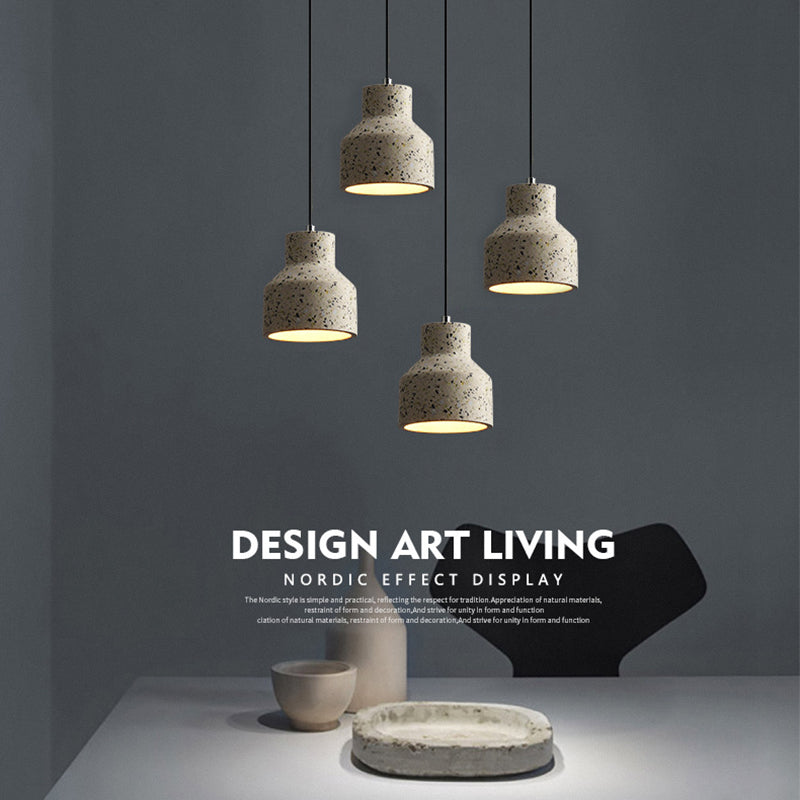 Nordic 1-Light Pendant Light, Minimalist Marble Hanging Light for Living Room