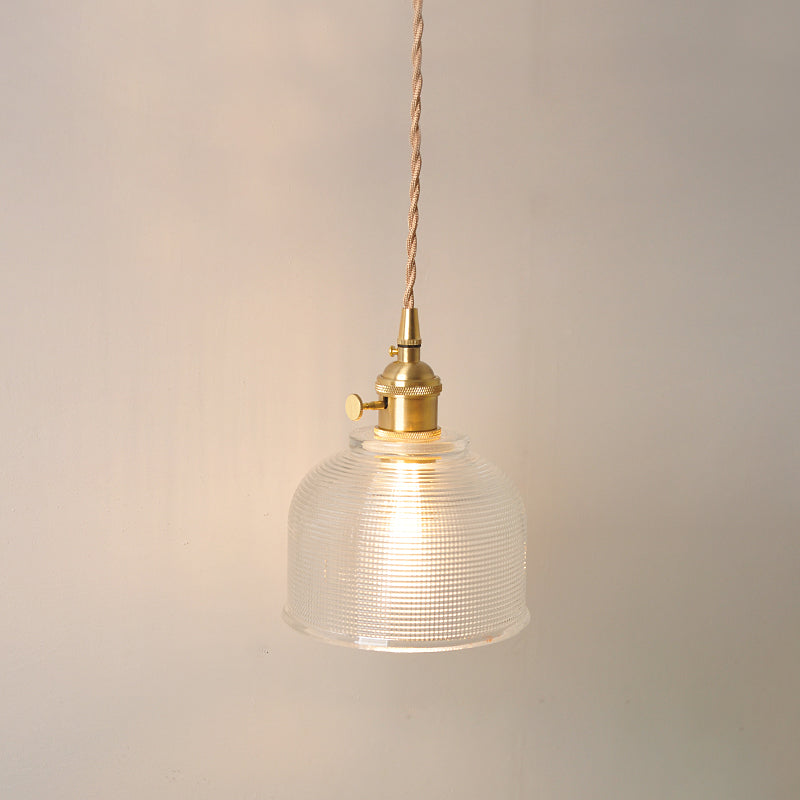 Indoor Single Light Hanging Light, Minimalist Clear Glass Pendant Light