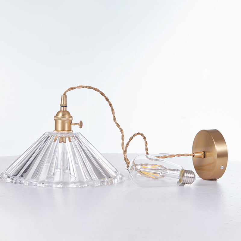 Indoor Single Light Hanging Light, Minimalist Clear Glass Pendant Light