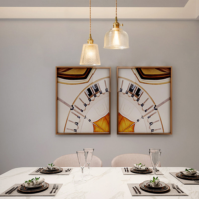 Indoor Single Light Hanging Light, Minimalist Clear Glass Pendant Light