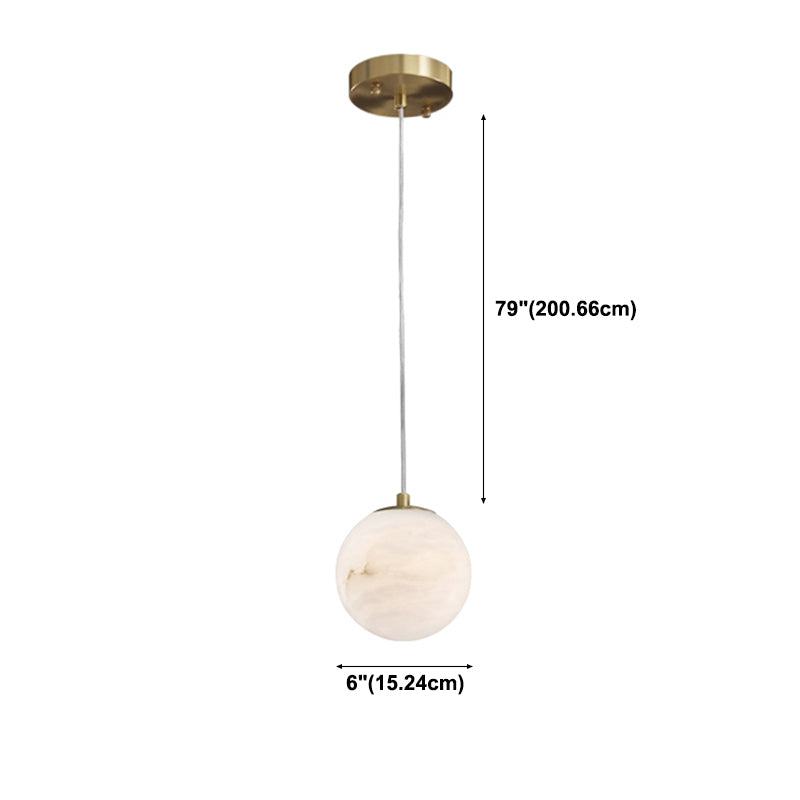 Marble 1-Light Hanging Lamp, Nordic Simplicity Design Pendant Lighting for Living