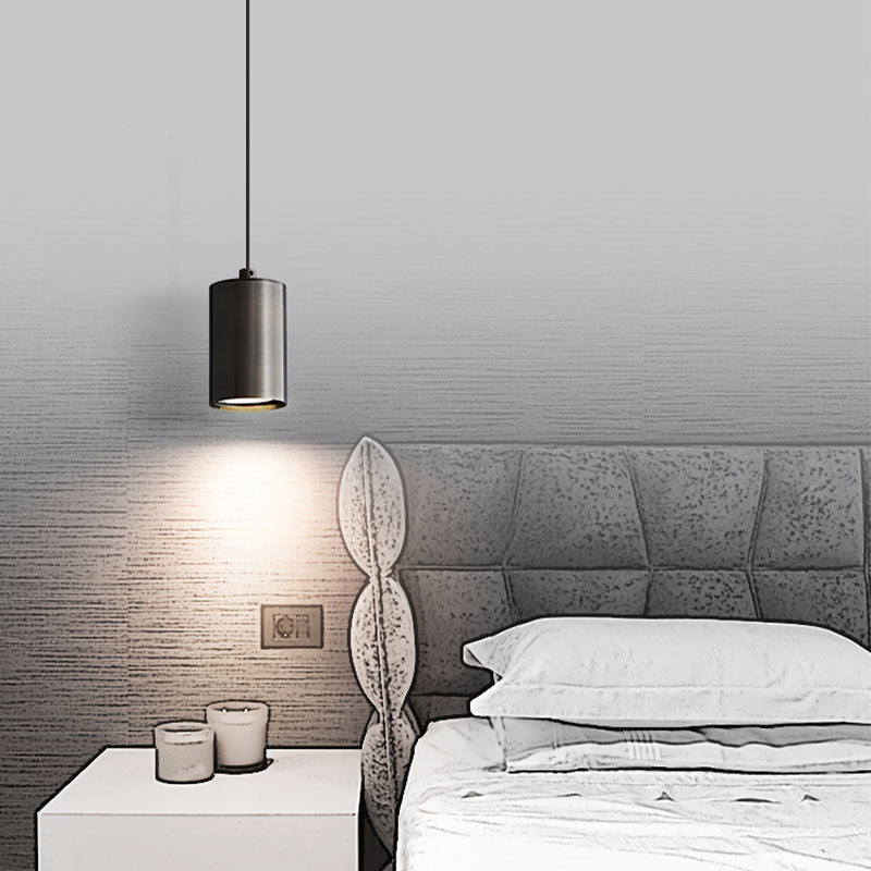 Minimalistische Zylinderhängelampe, modernes Metallheizlicht für Schlafzimmer