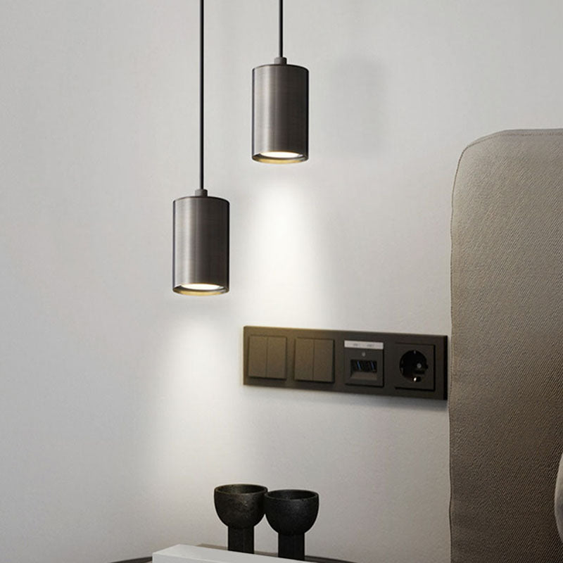Minimalistische Zylinderhängelampe, modernes Metallheizlicht für Schlafzimmer