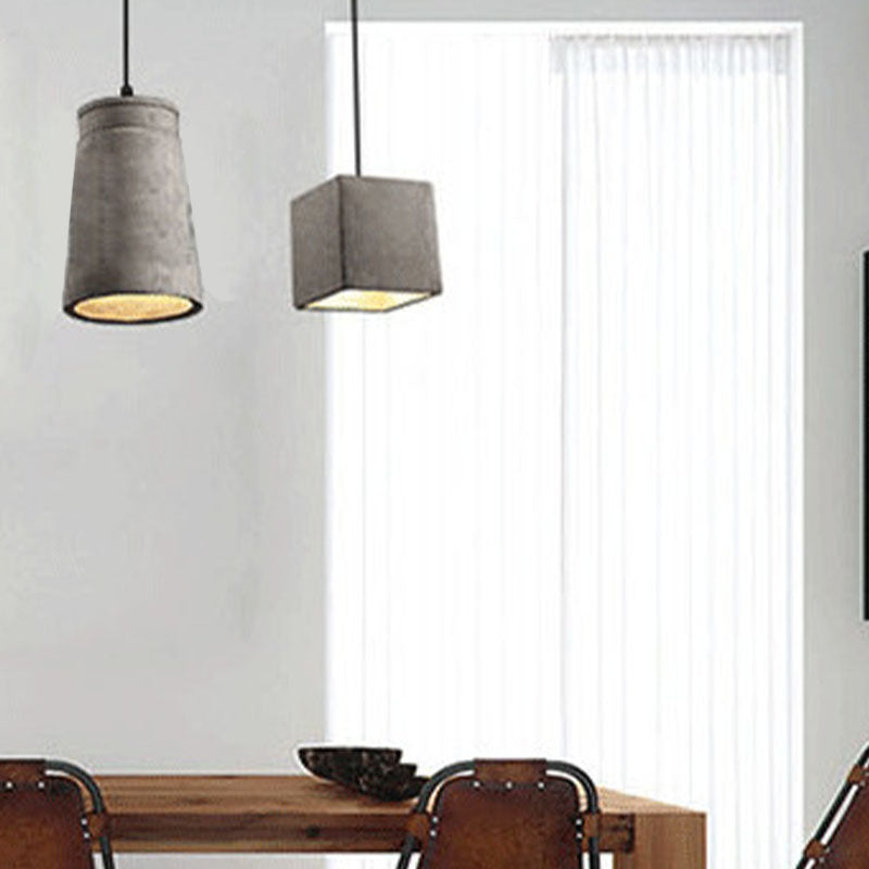 Geometric Down Lighting Pendant Modern Style Cement 1 Light Drop Pendant