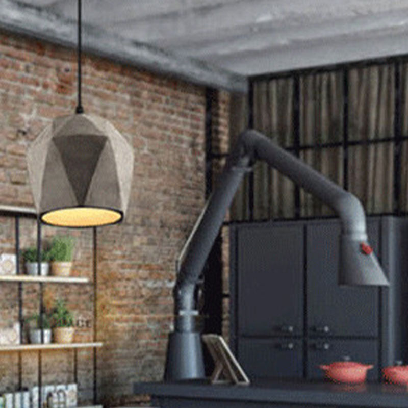 Geometric Down Lighting Pendant Modern Style Cement 1 Light Drop Pendant
