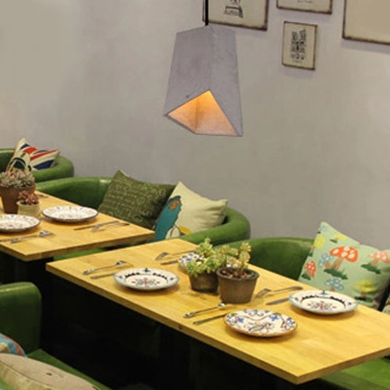 Geometric Down Lighting Pendant Modern Style Cement 1 Light Drop Pendant