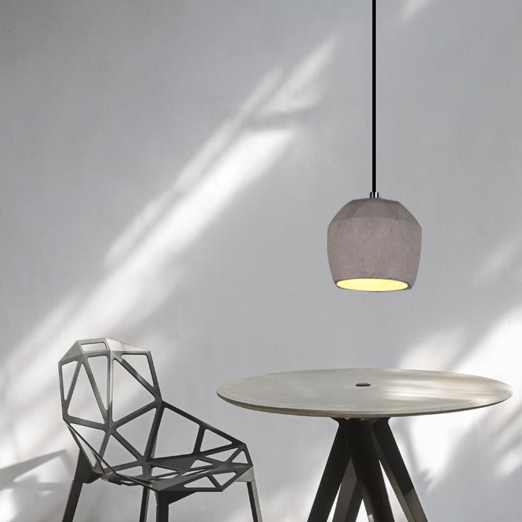 Geometric Down Lighting Pendant Modern Style Cement 1 Light Drop Pendant