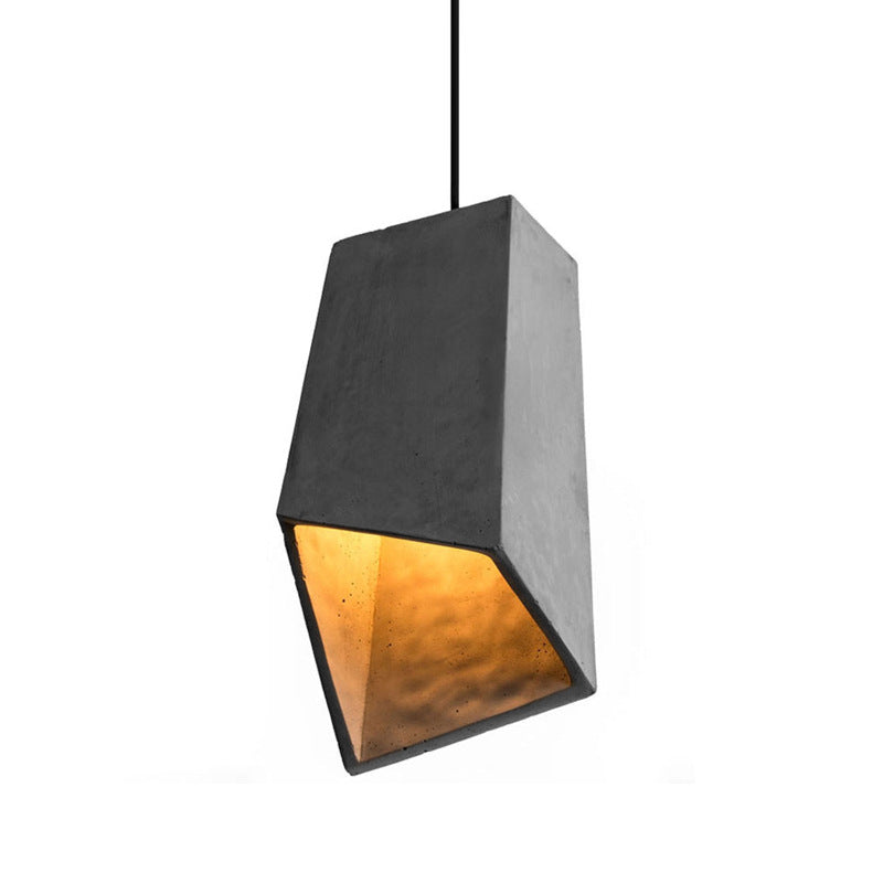Geometric Down Lighting Pendant Modern Style Cement 1 Light Drop Pendant