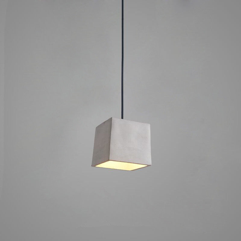 Geometric Down Lighting Pendant Modern Style Cement 1 Light Drop Pendant