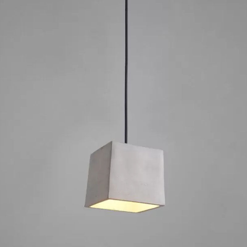 Geometric Down Lighting Pendant Modern Style Cement 1 Light Drop Pendant