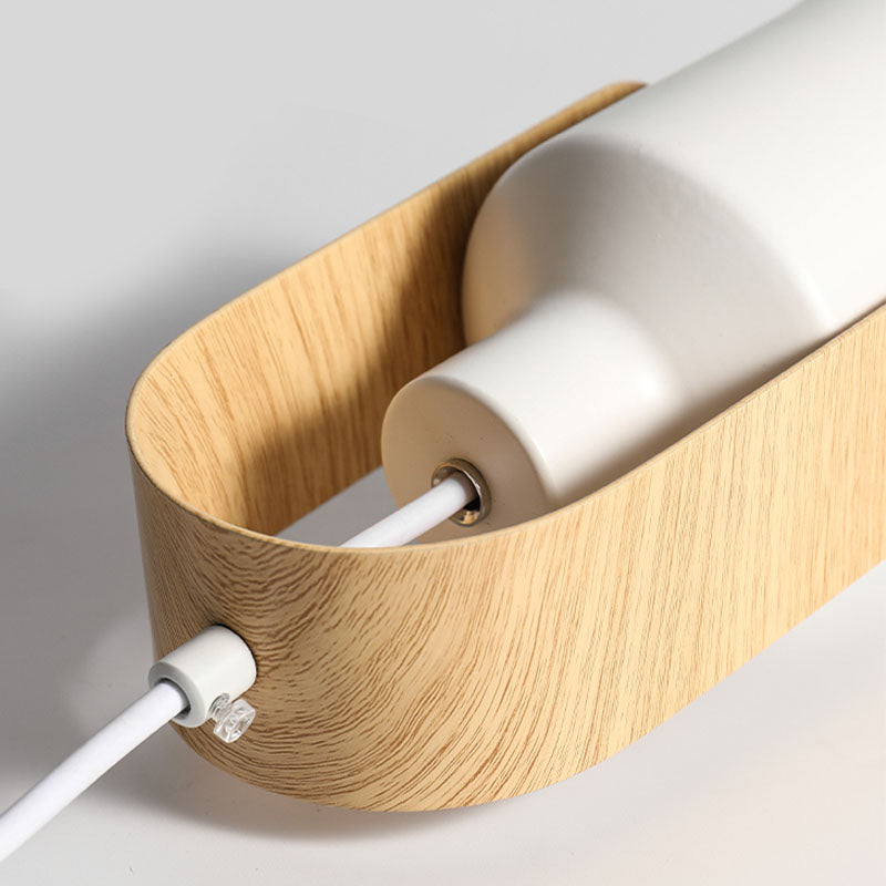 Moderne hölzerne obere Anhänger leichte, minimalistische Glockenfarbton -Hängelampe für Schlafzimmer