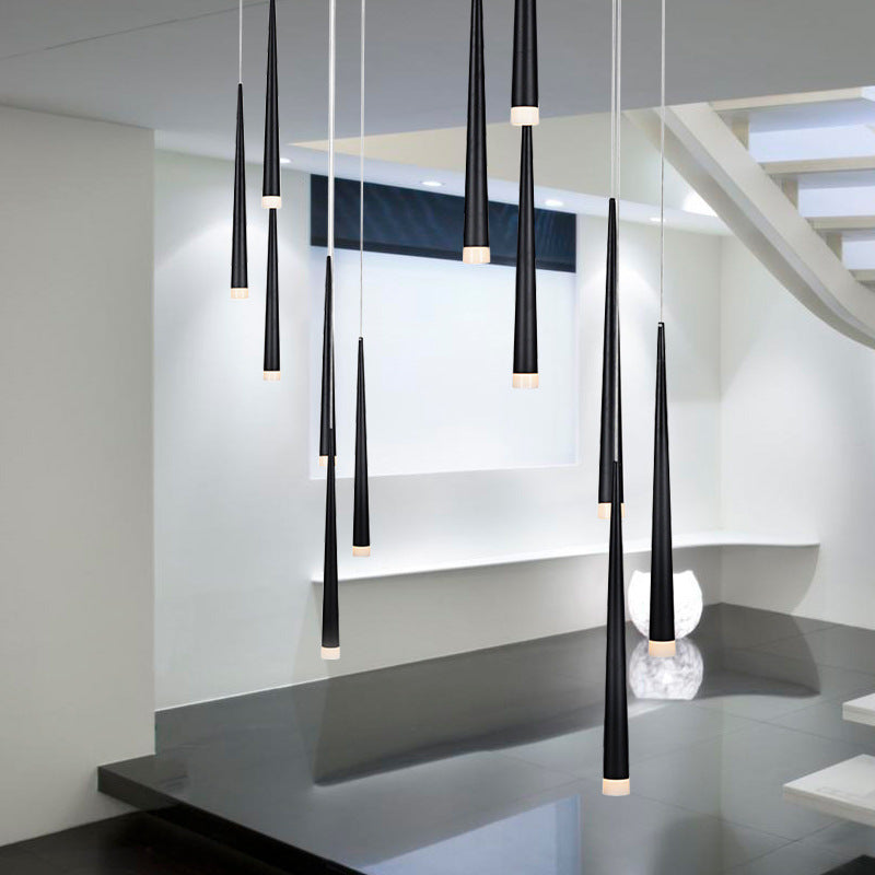 Minimalistische lineare Anhängerbeleuchtung, langes Acrylhängellicht für Wohnzimmer