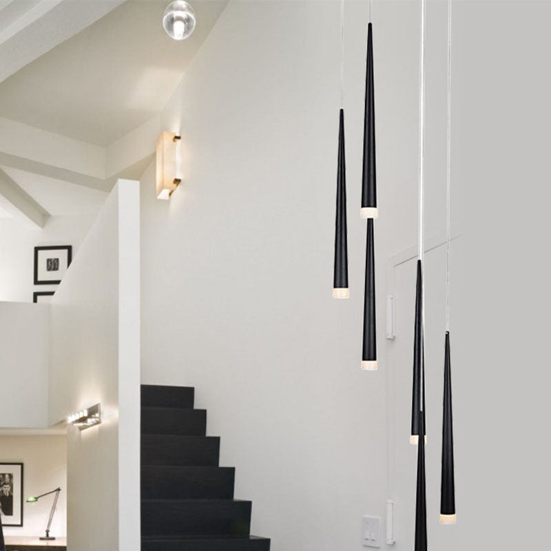 Minimalistische lineare Anhängerbeleuchtung, langes Acrylhängellicht für Wohnzimmer