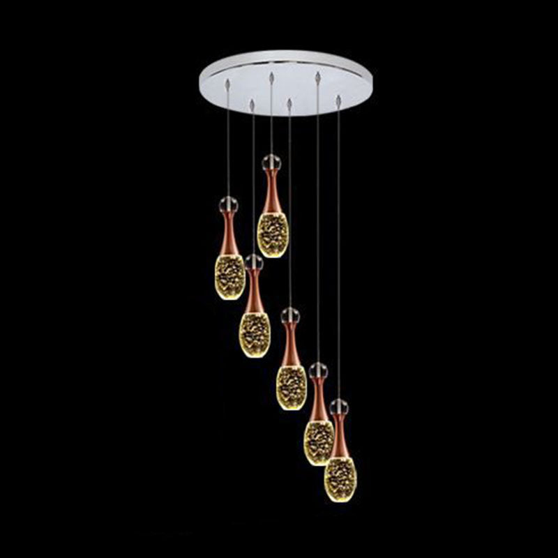 Minimalist Style Teardrop Cluster Anhänger Licht, Metall Multi -Anhänger Deckenleuchte
