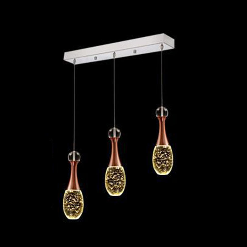 Minimaliste en grappe de larme en phase de larmes, luminaire de plafond multi-pendentif métallique