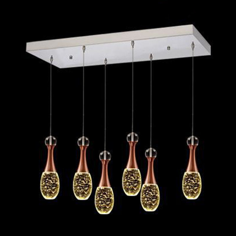Minimalist Style Teardrop Cluster Anhänger Licht, Metall Multi -Anhänger Deckenleuchte