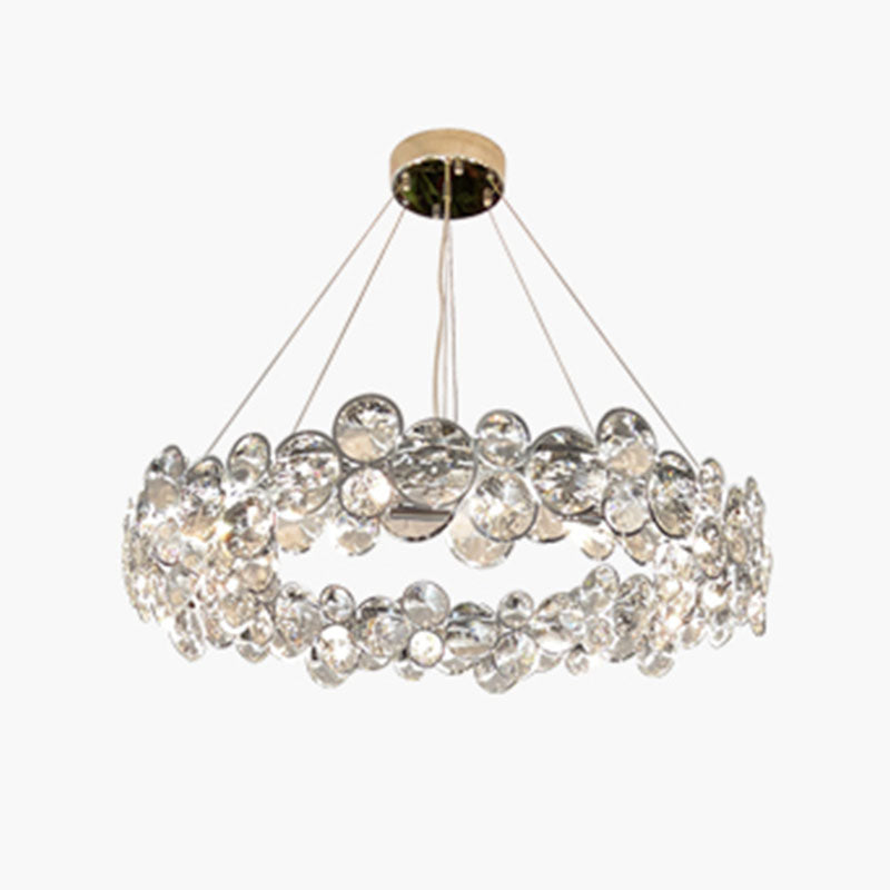 Post Modern Style Crystal Island Light Clear Simplicity Hanging Light per sala da pranzo
