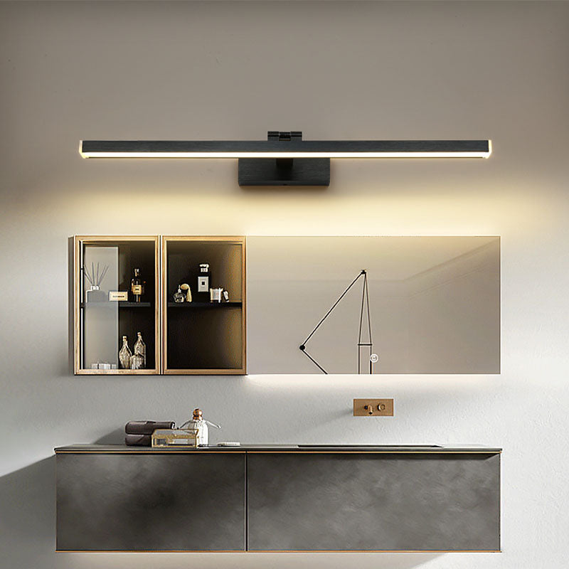 Metal Sombra lineal Azul de pared Luz de pared Moderna 1 Cabeza de montaje en la pared de la pared en negro