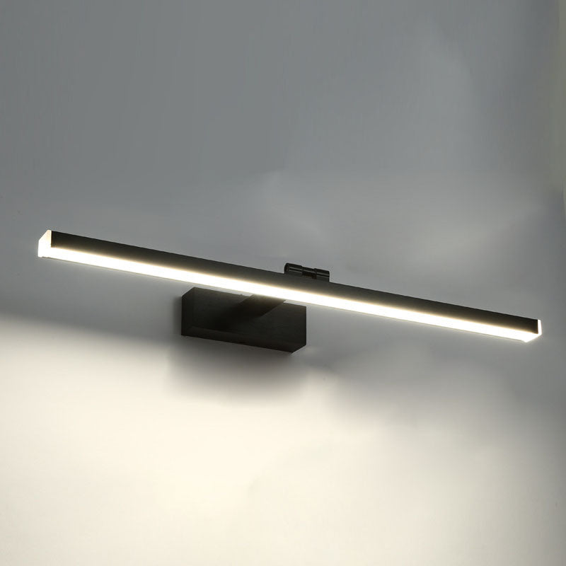 Metal Sombra lineal Azul de pared Luz de pared Moderna 1 Cabeza de montaje en la pared de la pared en negro