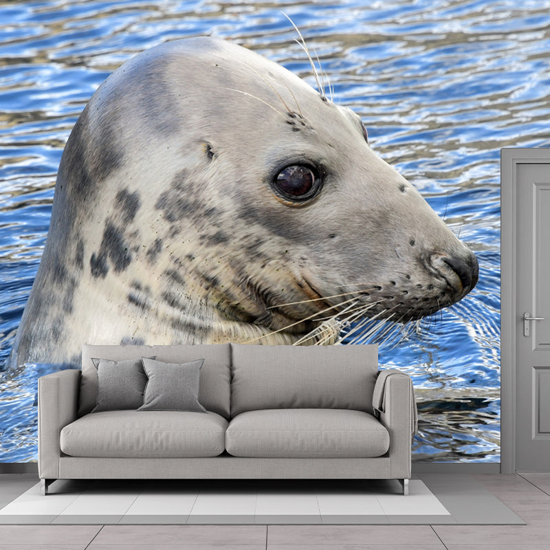 Sea Seal Wall Covering for Living Room Bedroom Water Resistant, Made to Measure