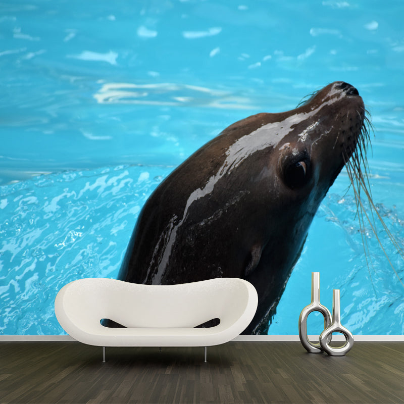 Sea Seal Wall Covering for Living Room Bedroom Water Resistant, Made to Measure